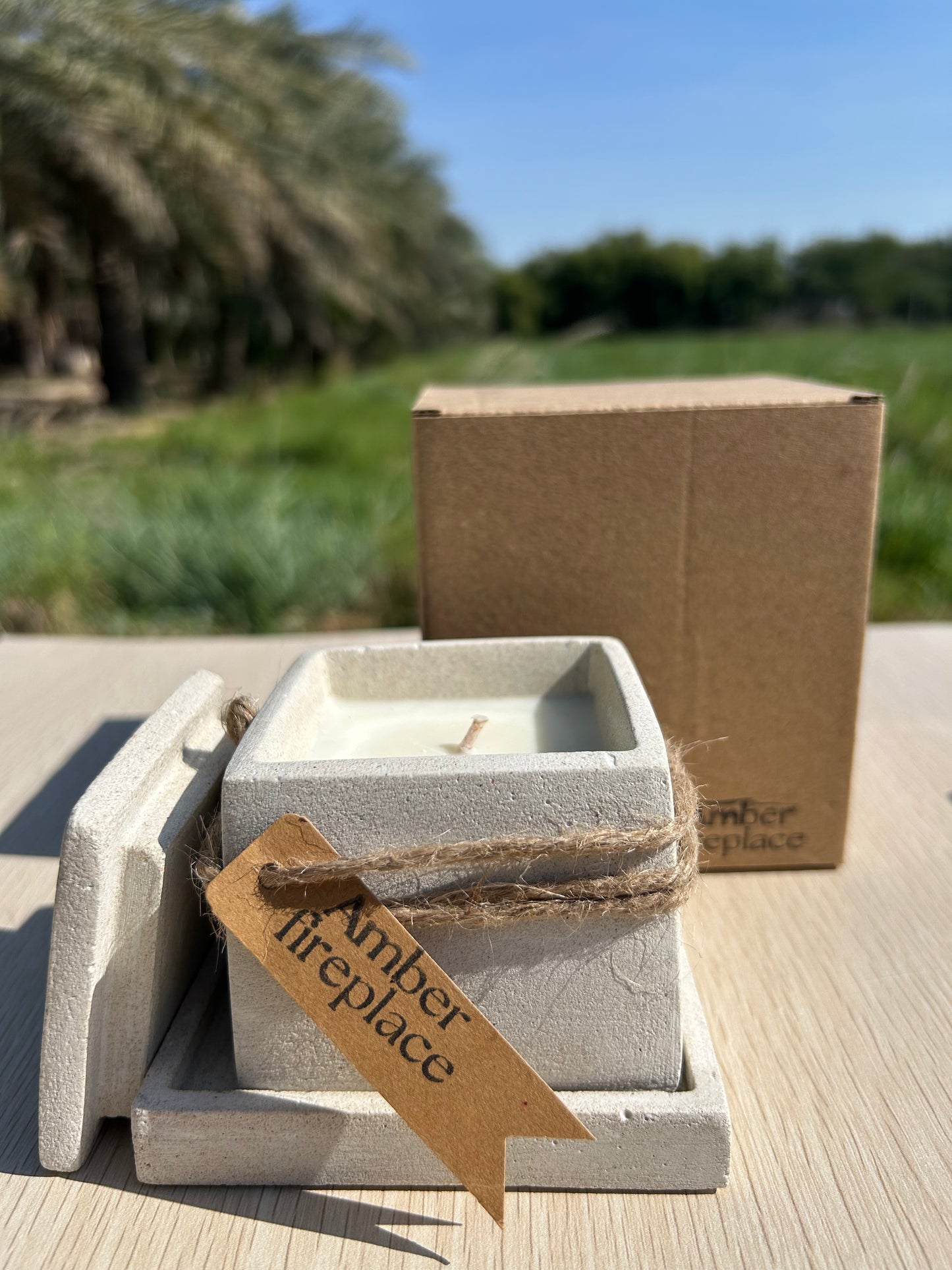 Candle - Amber Fireplace